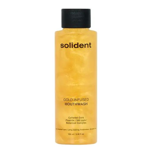 Ополаскиватель для полости рта Solident Gold-Infused Mouthwash с коллоидным золотом 100 мл