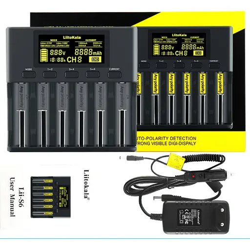 Универсальное зарядное устройство для LiitoKala Lii-S6 EU на 6 каналов