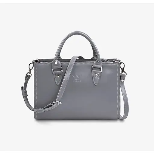 Жіноча шкіряна сумка Fancy сірий краст - фото 1