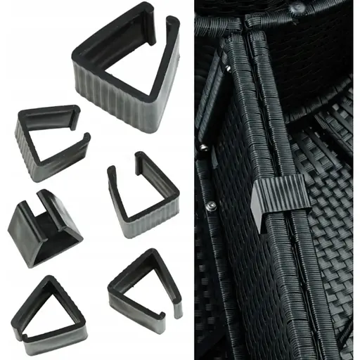 Садові меблі Outtec Round Lounge Chairs чорно-графітові - фото 8