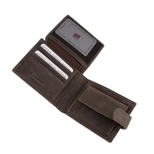 Гаманець чоловічий шкіряний Nordee HJORT 8806A темно-коричневий - фото 5