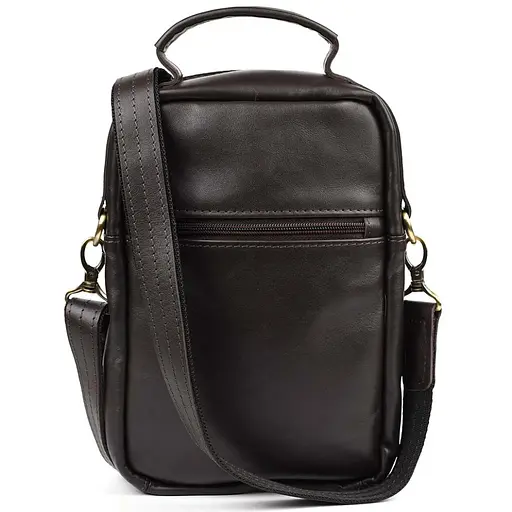 Кожаная мужская сумка через плечо TARWA 28х20х8 см sum0025708 - фото 6