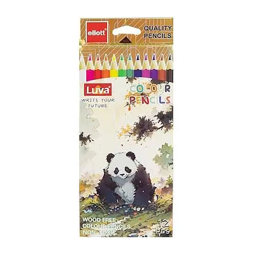 Набор цветных карандашей Luva Ellott CQ1004-12-1, 12 цветов