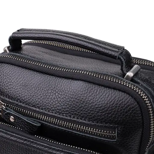 Ділова чоловіча сумка з ручкою для перенесення в руці з натуральної шкіри Vintage 21х25х10 см sum0027500 - фото 7