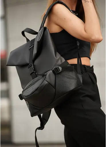 Жіночий рюкзак Sambag RENEDOUBLE чорний 37 х 31 х 14 см (27151001r) - фото 6