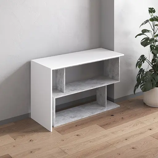 Cтол компьютерный Vays поворотный письменный cтол трансформер M-41 Белый-Бетон - фото 3