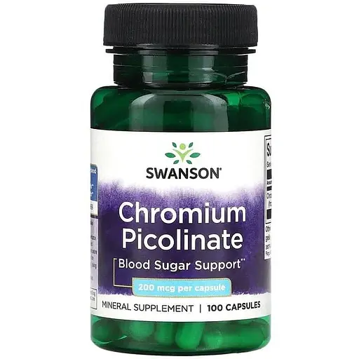 Піколінат хрому Swanson Chromium Picolinate 200 mcg 100 сaps (1086-100-96-0574776-20)
