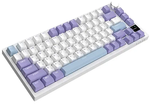 Клавиатура игровая механическая беспроводная Ajazz AK-820WP PRO White-Purple RGB Flying Fish Switch Hot-Swap 2.4G/Bluetooth/USB - фото 3