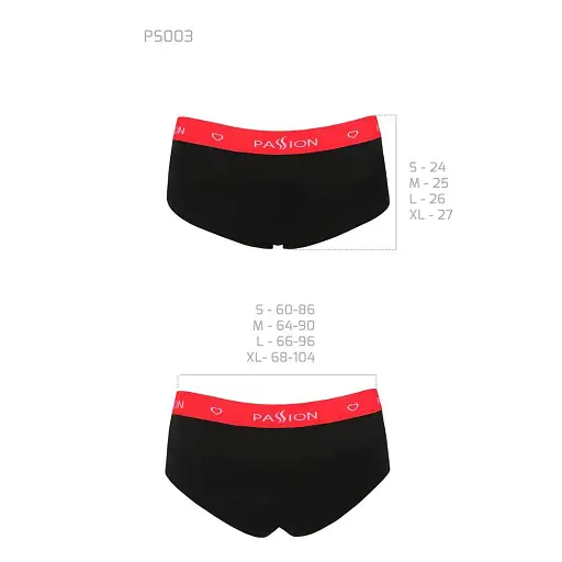 Трусики-шортики Passion PS003 Panties black L - фото 3