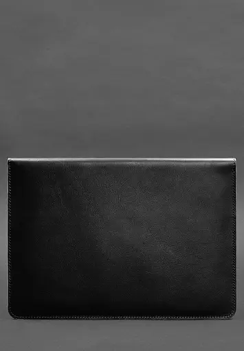 Кожаный чехол-конверт BlankNote на магнитах для ноутбука Универсальный Черный - фото 3