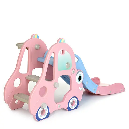 Дитяча гірка-машинка BAMBI L-CC01-8 з баскетбольним кільцем, д165-ш68-в76см, рожева - фото 5