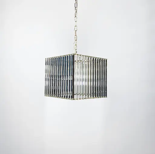 Кришталева люстра квадратної форми у золотому корпусі Line.F SA 39 B - фото 1