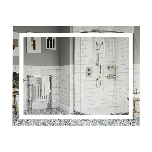 Дзеркало Qtap Mideya 900x700 з LED-підсвічуванням Touch, з антизапотіванням, з диммером яскравості Reverse QT2078NCF9070W - фото 1