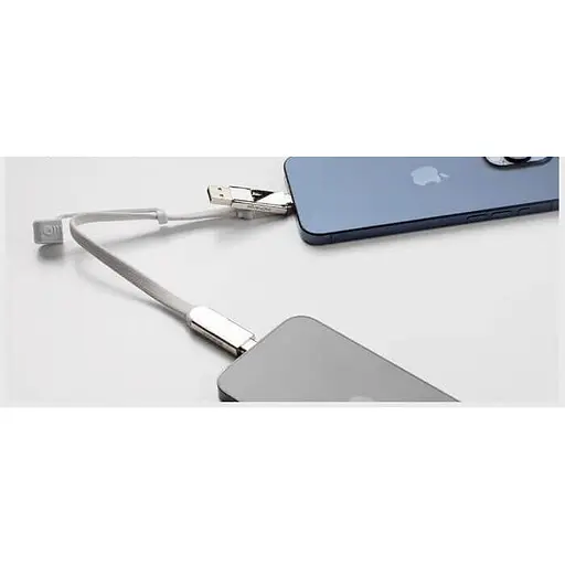 Кабель Rolling Square in Charge XL 30 см білий (XLS02R) - фото 4