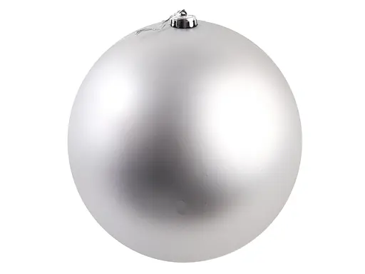 Велика ялинкова куля матова "SILVER" 25см 0980-25S - фото 2