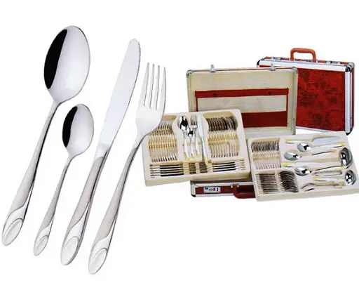 Набор столовых приборов Bachmayer BM-7206 на 12 персон в подарочном чемодане 72 предмета - фото 2