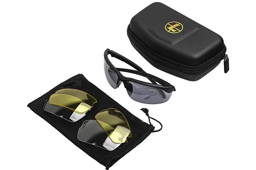 Очки тактические Leupold Tracer с оправой черного цвета и серыми линзами - фото 5