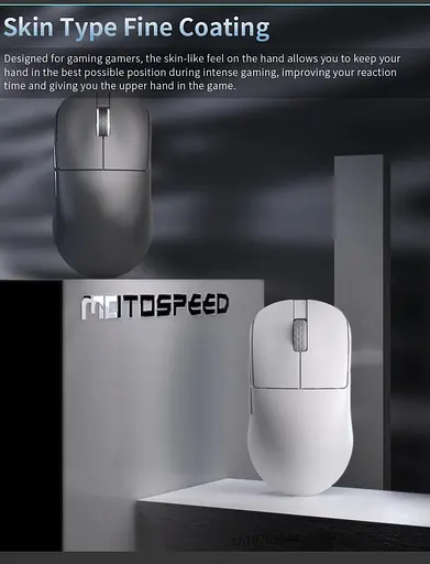 Беспроводная игровая мышь Darmoshark X6 MAX Dual-Mode 2.4G/USB-C PAW3950 Белая - фото 4