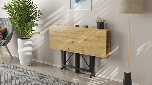 Стіл-книга трансформер Спайдер Ferrum-decor 750x1150x880 Чорний метал ДСП Дуб Артізан 16 мм (FRD-105093) - фото 9