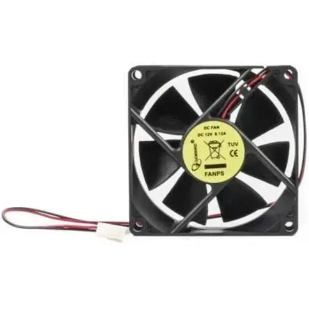 Вентилятор 80 мм Gembird FANPS чорний 80x80x25 мм для блока живлення 2-pin - фото 1