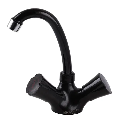Змішувач для умивальника Bravo B2-11-401 термостійкий ABS пластик Чорний матовий - фото 2
