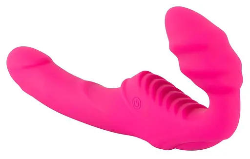 Страпон с вибрацией Vibrating Strapless Strap-On, 21,8 см (розовый) - фото 5