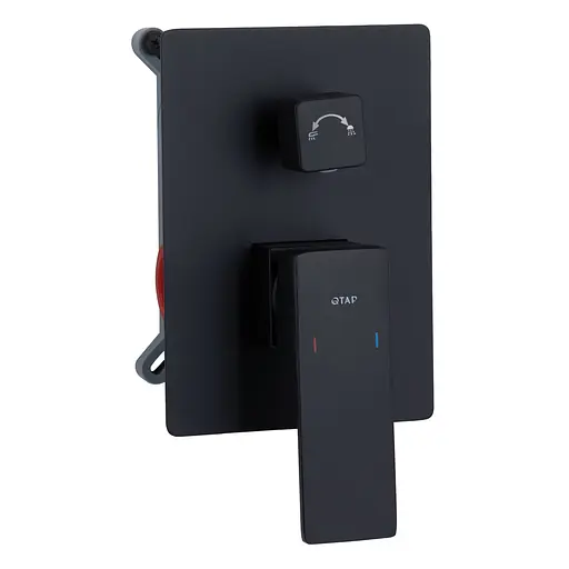 Душова система для душу Qtap Gemini прихованого монтажу на два споживача QTGEM113BLM45697 Black matt, Чорний матовий - фото 3