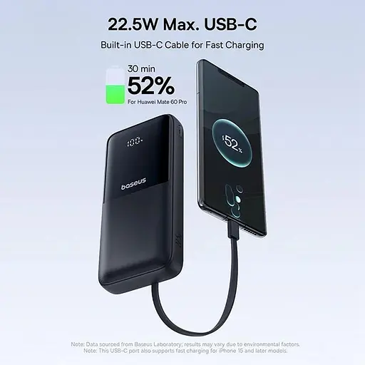 Павербанк Baseus Lipow 22.5W чорний 20000 mAh - фото 8