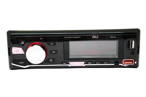 Автомагнітола Boschmann BM-25 Blue-tooth, MP3, RGB - підсвітка, 2xUSB, SD, AUX (1DIN) - фото 2