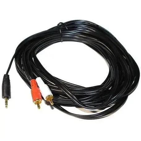 Кабель-переходник звуковой Atcom 3.5 мм M - 2xRCA M 7.5 м черный (10710) - фото 1