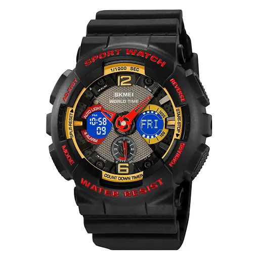 Наручний годинник чоловічий 2118BKRD Black-Red Skmei acs0030266 - фото 2