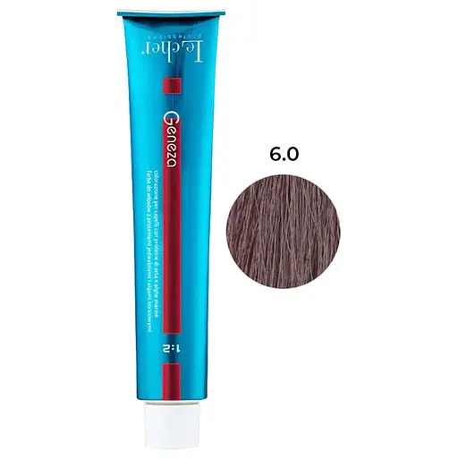 Профессиональная стойкая аммиачная крем-краска для волос Le Cher Geneza 6.0 с протеинами шелка 100 мл - фото 1