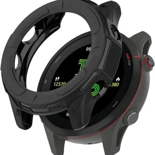 Чехол-бампер DK Силикон Outlines для Garmin Forerunner 255 / 255 Music (016390) (black)