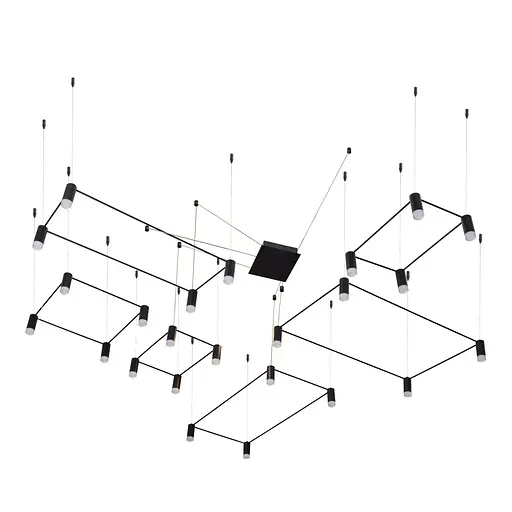 Люстра Brille лофт підвісна LED 120W WW BK (BL-838S/6)