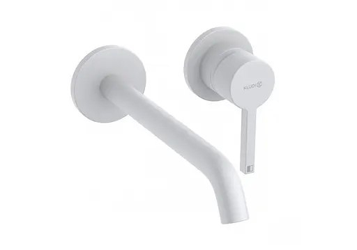 Настенный смеситель для умывальника Kludi Bozz белый 382455376 - фото 1