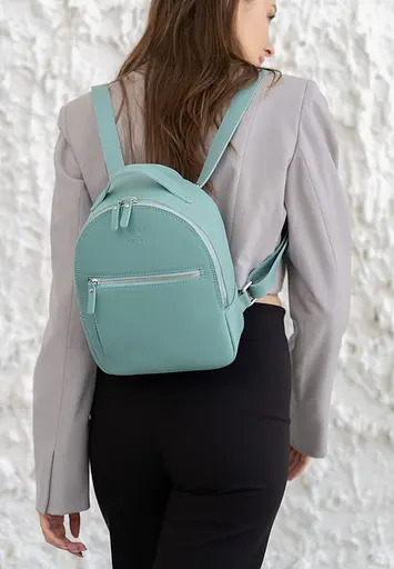 Кожаный рюкзак Groove S тиффани - фото 5