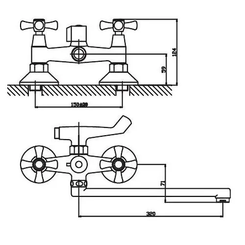 Смеситель для ванны Haiba SMES 140 HB0780 - фото 2
