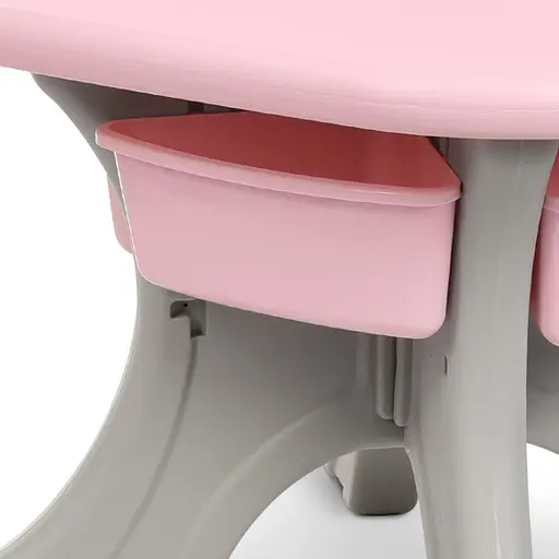 Дитячий столик з двома стільцями NEW TABLE-8 сіро-рожевий - фото 4