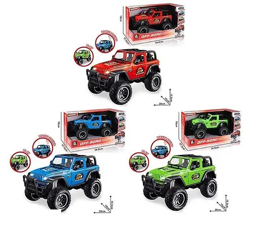 Джип, свет, звук, инерция, масштаб 1:15, открывающиеся двери (В ассортименте) - фото 2