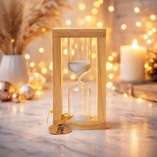 Часы песочные в деревянном корпусе на 5 минут (белый песок) 88263 - фото 1