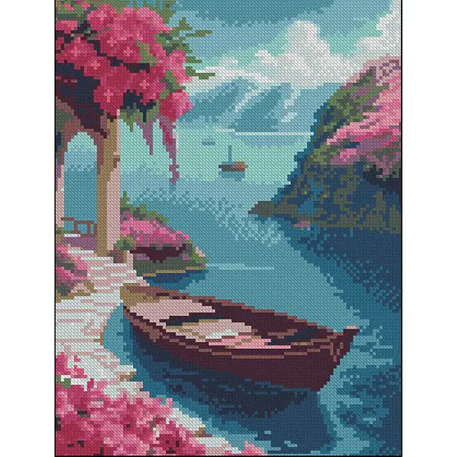 Алмазная мозаика Strateg ПРЕМИУМ Весеннее спокойствие без подрамника размером 30х40 см (ZAV3040-7) - фото 1