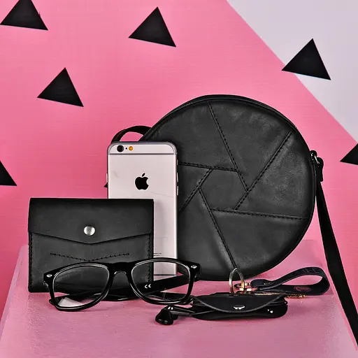 Жіноча шкіряна сумка Бон-Бон чорна Crazy Horse - фото 8