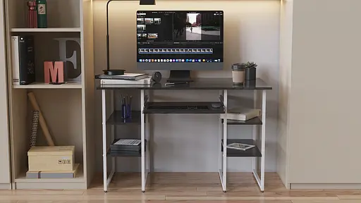 Компьютерный стол Тим 75x120x60 белый ДСП Сосна Кембра 16мм FRD-102298 - фото 4