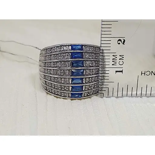 Срібне кільце Агні КЛАСИКА з фіанітами. 1352Р 19 - фото 4