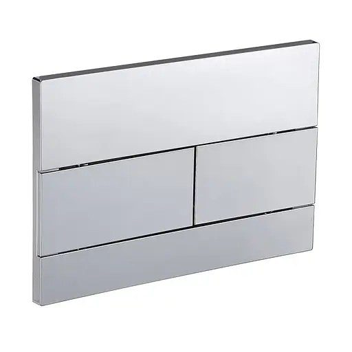 Панель змиву Koer KT-0603-01 240x160x10mm пластикова, кнопка лінійна KR5319, Хром - фото 1