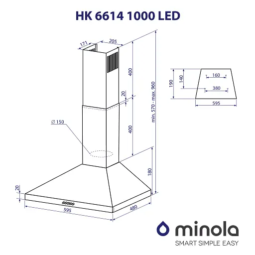 Minola HK 6614 I 1000 LED - фото 11