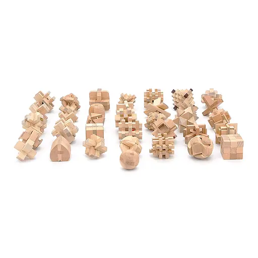 Набор 3D из 36-головоломки дерево Размеры элементов 5.7-10 см Сумка для хранения 300х250х25 мм Вес: 2.8 кг - фото 1