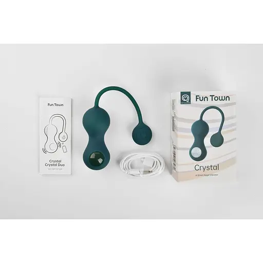 Вагинальные смарт-шарики с вибрацией Fun Town Crystal - фото 4