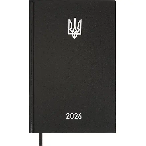 Ежедневник датированный Buromax Airy 2026 A5 бумвинил черный (BM.21165-01)