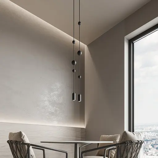 Підвісний стельовий світильник Babich Studio Sunderline 2S Black (RAL 9005) - фото 3